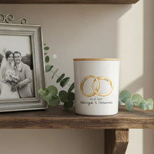 Wedding Rings Personalised Candle – Custom Anniversary, Engagement & Wedding Gift