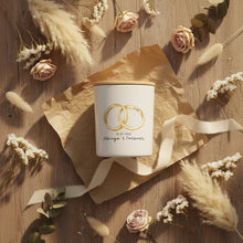 Wedding Rings Personalised Candle – Custom Anniversary, Engagement & Wedding Gift