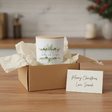 Personalised “Merry Christmas Botanical” Candle – Custom Names