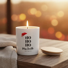 “Ho Ho Ho Santa Hat” Candle – Add Name or Message