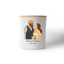 AI Cartoon Style Personalised Candle – Custom Photo Illustration with Text