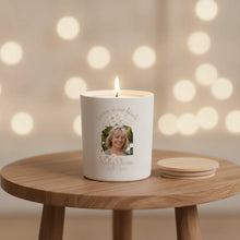 Floral Memorial Photo Candle