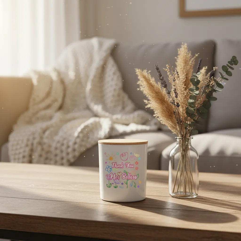 Personalised “Thank You Teacher” Candle – Custom Name Gift