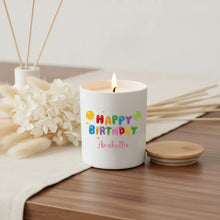 Personalised “Happy Birthday Balloons” Candle – Custom Name