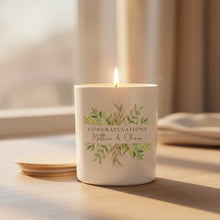 Personalised “Congratulations Botanical” Candle – Custom Names