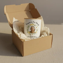 Forever In Our Hearts Wreath Memorial Candle – Personalised Photo Tribute with Name & Dates