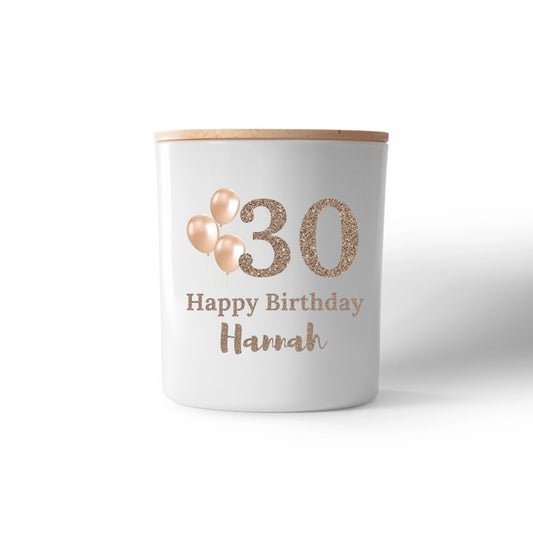 Personalised “Milestone Birthday” Candle – Custom Age & Name