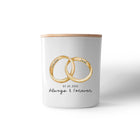 Wedding Rings Personalised Candle – Custom Anniversary, Engagement & Wedding Gift