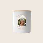 Floral Memorial Photo Candle