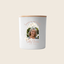 Floral Memorial Photo Candle