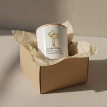 Floral Cross Memorial Candle – Personalised Remembrance & Sympathy Gift