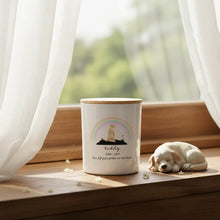 Rainbow Bridge Pet Memorial Candle – Personalised Remembrance Gift with Dog Breed, Name & Dates