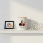 Halo Memorial Photo Candle – Personalised Tribute with Name, Dates & Message